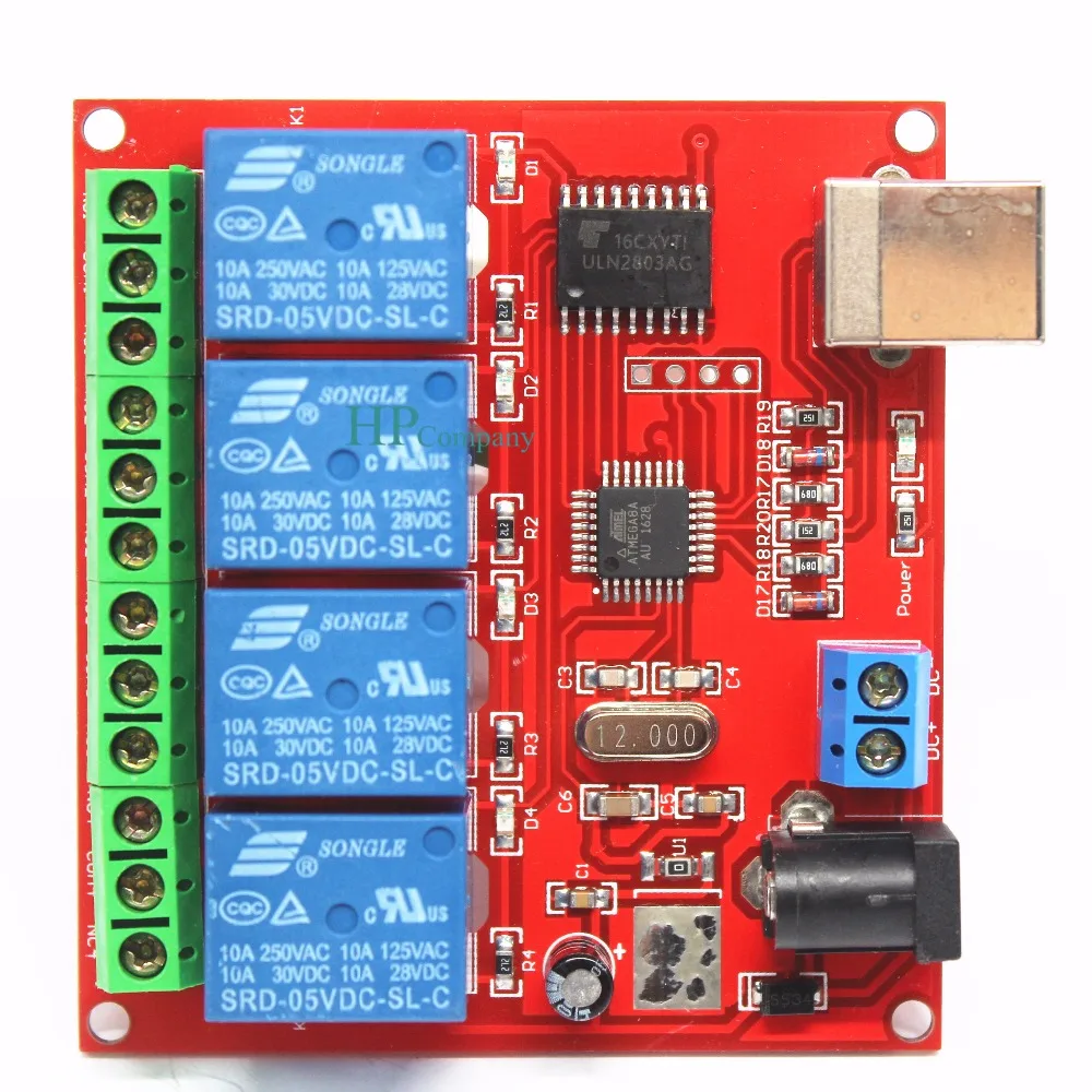 Четыре канала релейный модуль 5В USB Управление переключатель/2 способ
