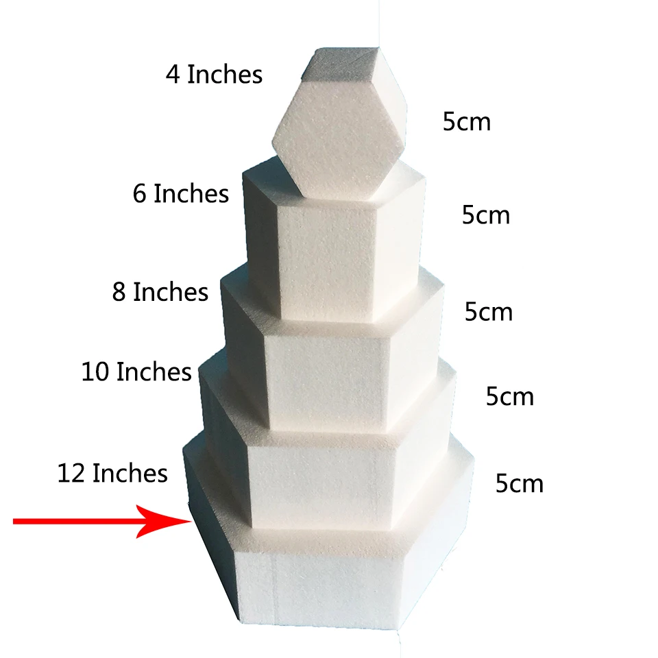 1 piece of 12 inch Transhome Торт Модель 4/6/8/10 дюймов торт манекен моделирование кондитерский шприц для украшения изделий вечерние Модель "Сделай своими руками", торт Круглый пены прессформы Пластик Торт Модель - Цвет: 1 piece of 12 inch