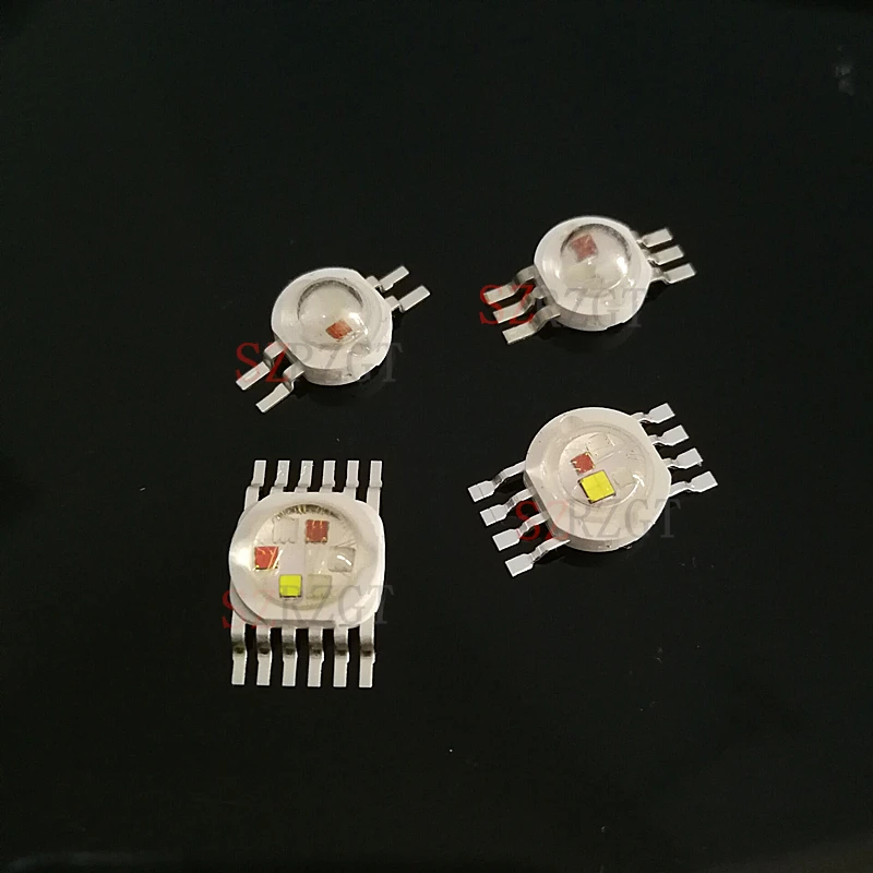 10 шт. RGBW (RGB + W Y UV) 6 Вт 9 12 15 21 светодиодные лампы излучатели диоды для сценического