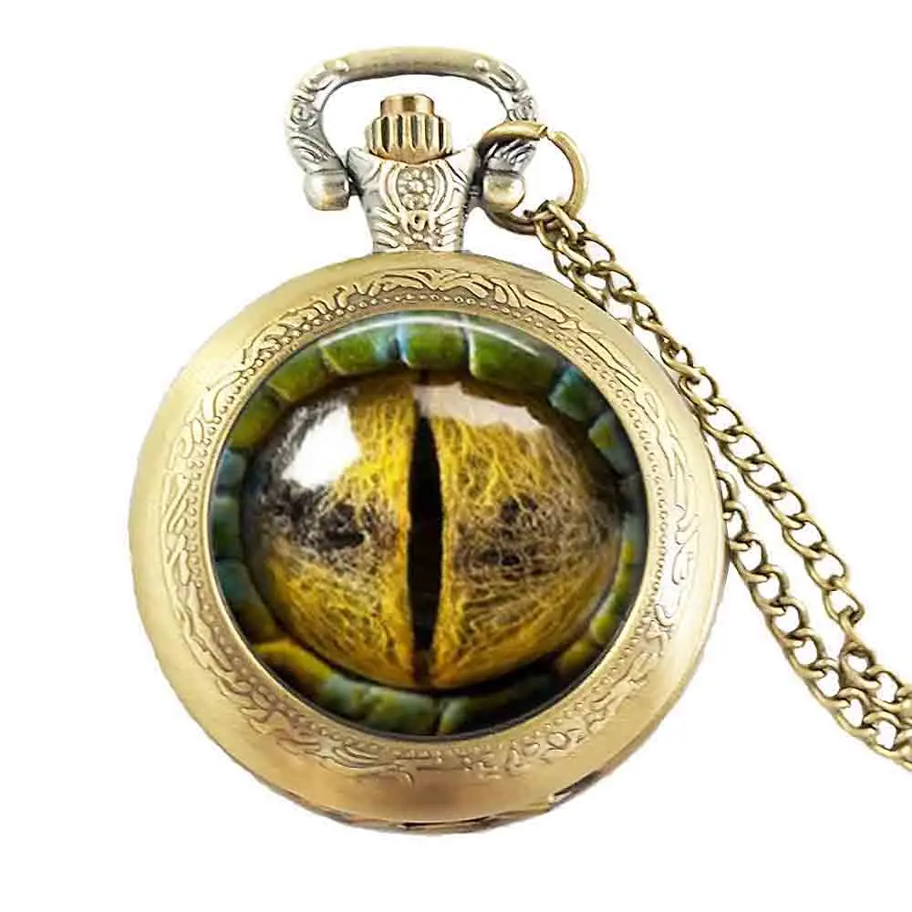 Стимпанк микс &quotDragon Eye&quot карманные часы ожерелье Личность очки в стиле кошачий