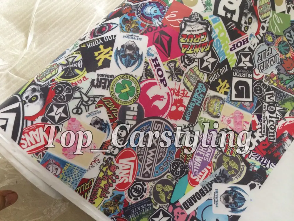 VansLogo Stickerbomb виниловая пленка для автомобиля воздушно пузырьковая оболочка