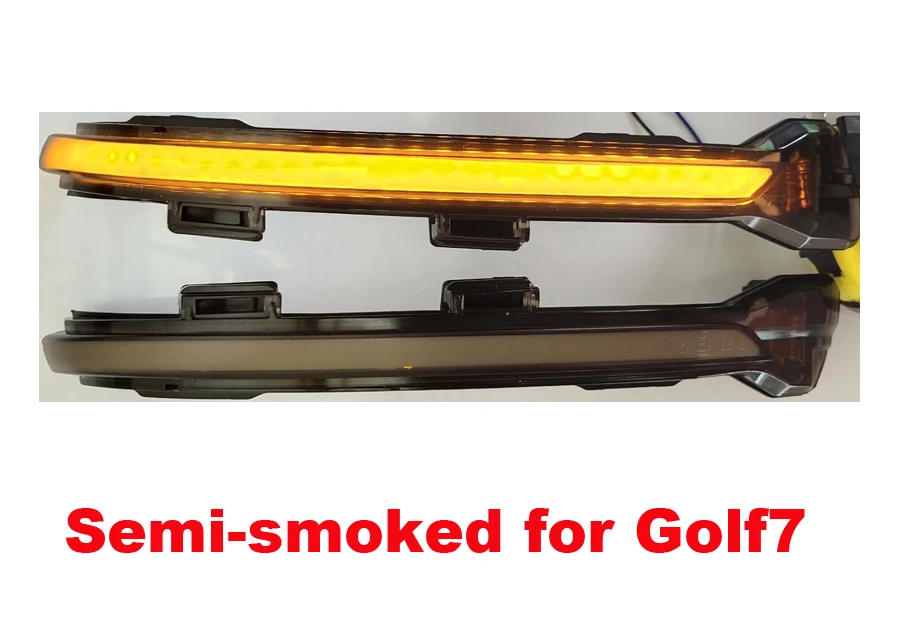 Smoked Dynamic Mirror Indicator for VW Golf MK7 7 GTI R GTD Touran 2012-2018 Side Turn Signal Car Flowing LED Light | Автомобили и