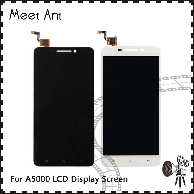 

10pcs/lot high quality 5.0'' For Lenovo A5000 LCD Display Screen With Touch Screen Digitizer Assembly