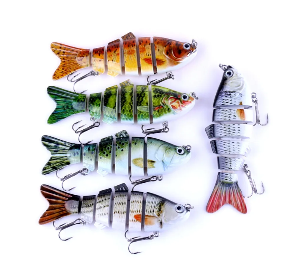 Высота каблука 10 см 18 г воблеры приманки для рыбалки 6 сегментов Swimbait рыболовные