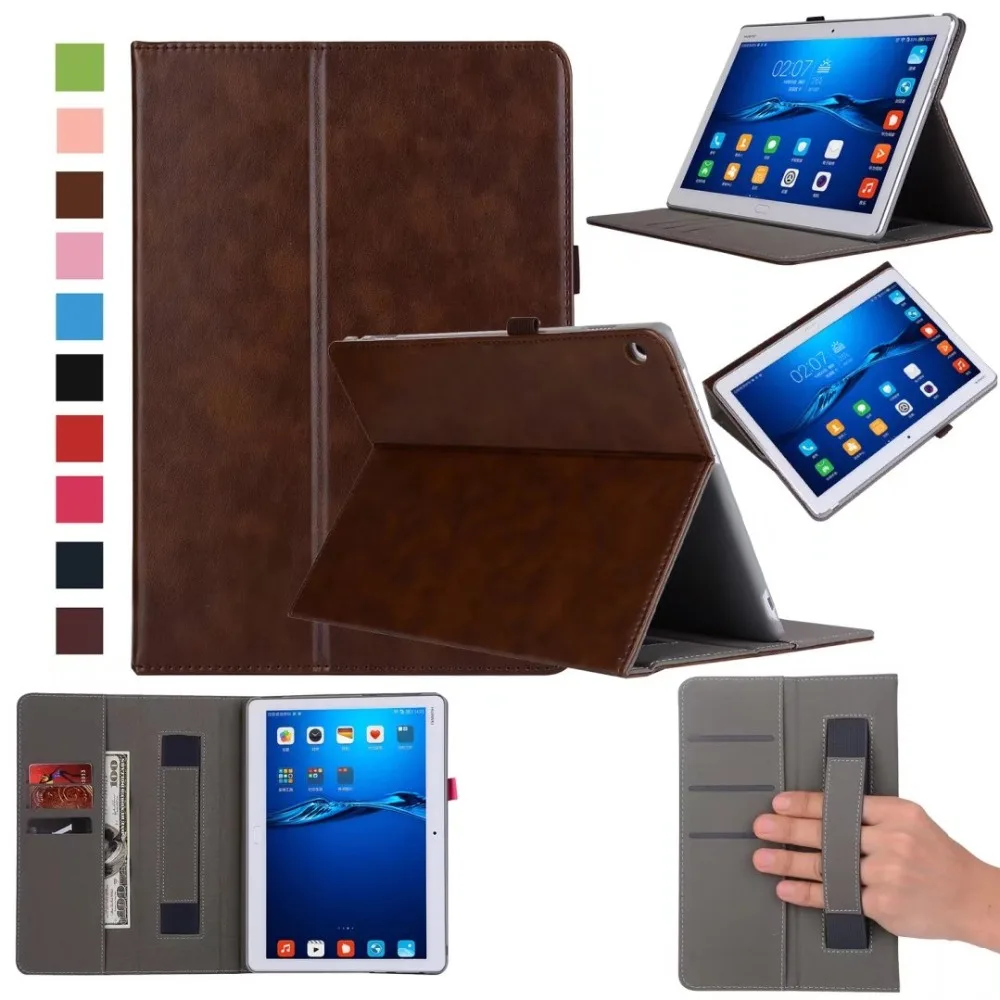 Smart Pu Leather Case for Huawei MediaPad M3 Lite 8.0 Tablet BTV-W09 Folio Cover w/ Hand Strap Stand Function Card Solt+pen | Компьютеры и
