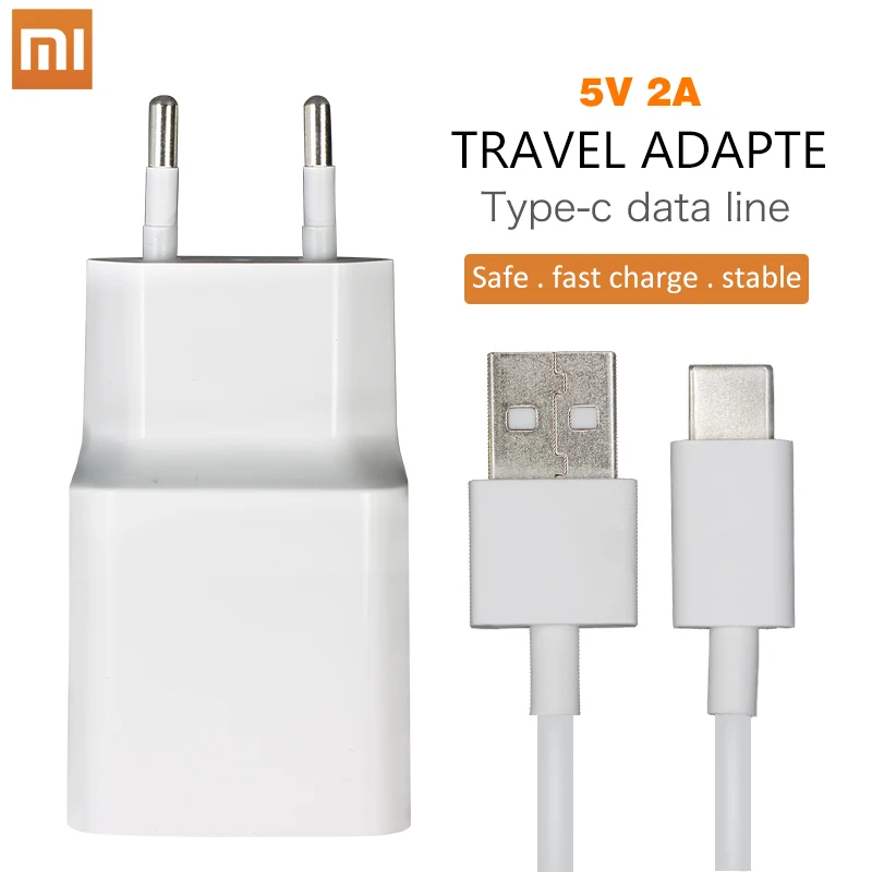Xiaomi 5V 2A EU зарядное устройство Micro/type-C usb кабель, адаптер для зарядки для MI5 max 3S Redmi Note 3 4 pro 4X5 5S