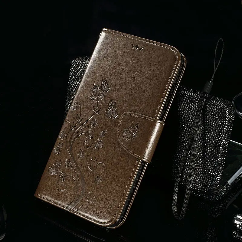 DULCII for Lenovo A1000 Mobile Phone Cases Imprint Flower Butterfly Leather Protector Cover Shell a 1000 Capa |