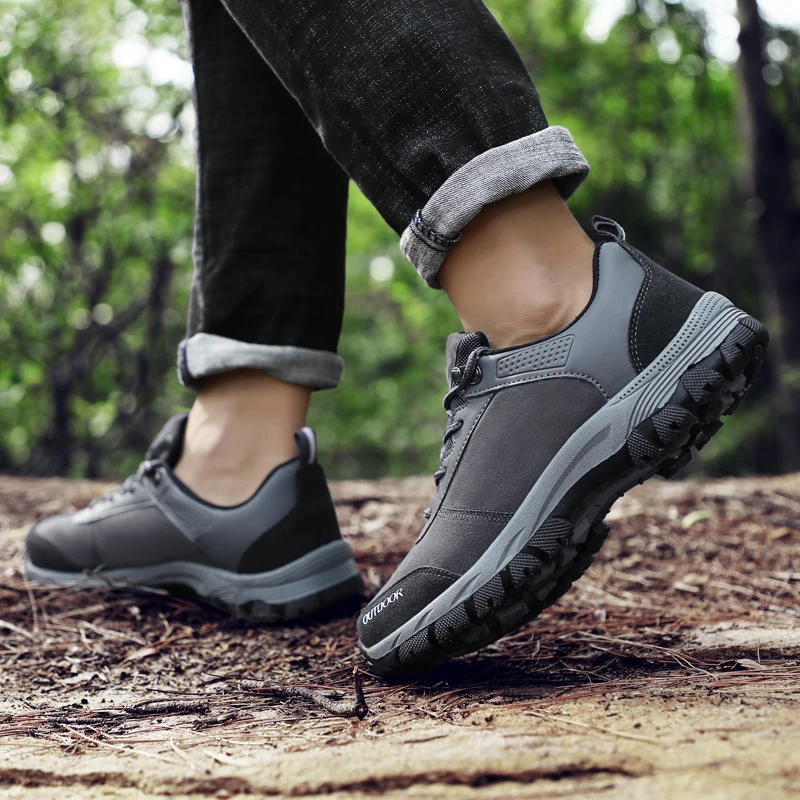 Большие размеры 49 мужчины Пеший Туризм обувь Спорт на открытом воздухе дышащий