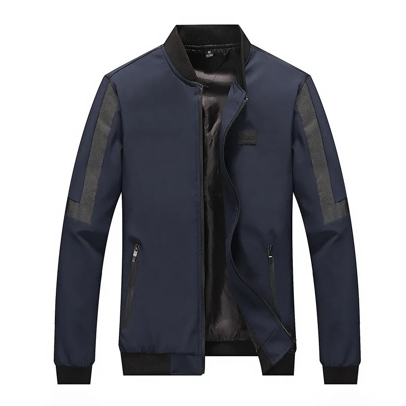 Модная приталенная Мужская куртка тонкая брендовая повседневная Повседневная