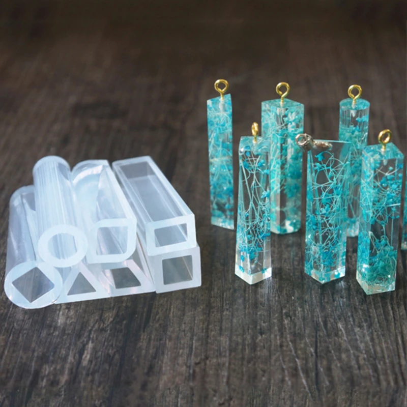 

7style Spiral Shape Round Rectangular Silicone Mold Casting Mold Tools Silicone Resin Craft DIY Pendant Decoration Tool