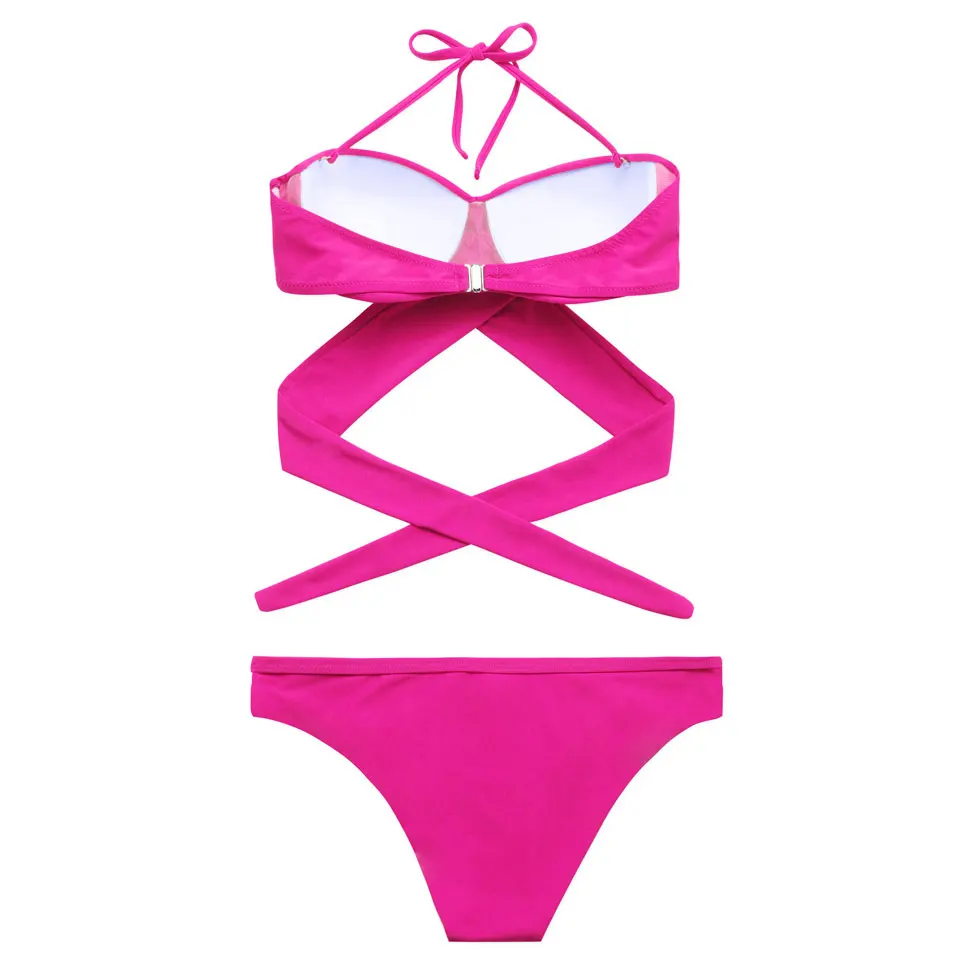 Женский купальник с пуш-ап BANDEA брендовый купальник-бикини перекрещивающимися