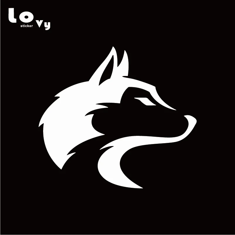 Виниловая наклейка для автомобиля Husky мультяшная собака украшение на заднее окно