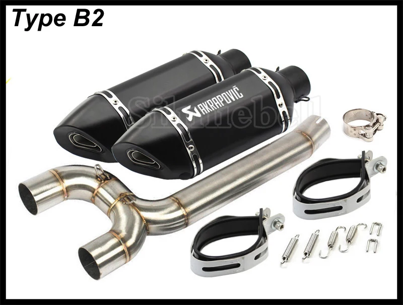 Type B2 Fz-6n akrapovic выхлопная труба мотоцикла из углеродного волокна глушитель труба полная система для yamaha fz6 выхлопная FZ6 S2 FAZER FZ6N FZ6S 2004-2010 - Цвет: Type B2
