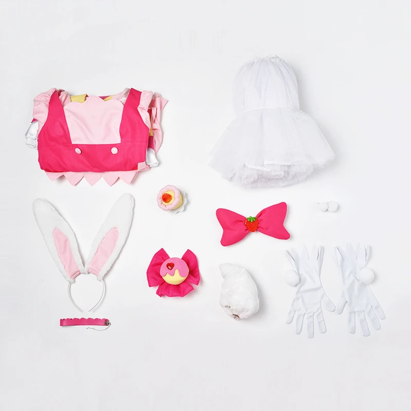 Костюм для косплея Usami Ichika KiraKira Precure A La Mode Cure Whip костюм Хэллоуина девочки розовое