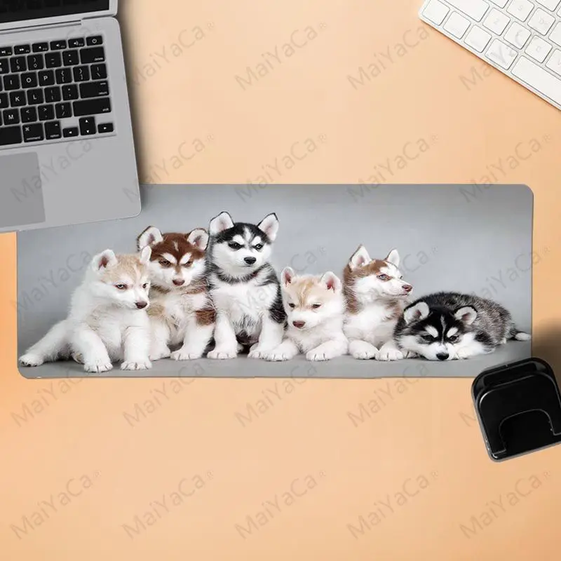

MaiYaCa New Printed Husky Rubber PC Computer Gamer Mousepad Desk Mat Locking Edge for CS GO LOL Dota mousepad