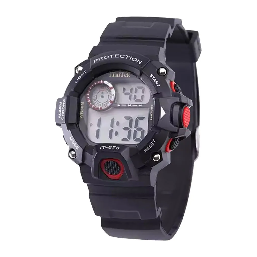 as show Reloj hombre Цифровые многофункциональные светящиеся водонепроницаемые спортивные часы, модные электронные часы reloj bayan kol saati - Цвет: as show
