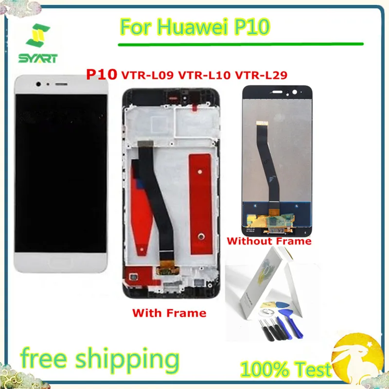 Оригинальный сенсорный ЖК экран для Huawei P10 дисплей дигитайзер сборка VTR L09 L10
