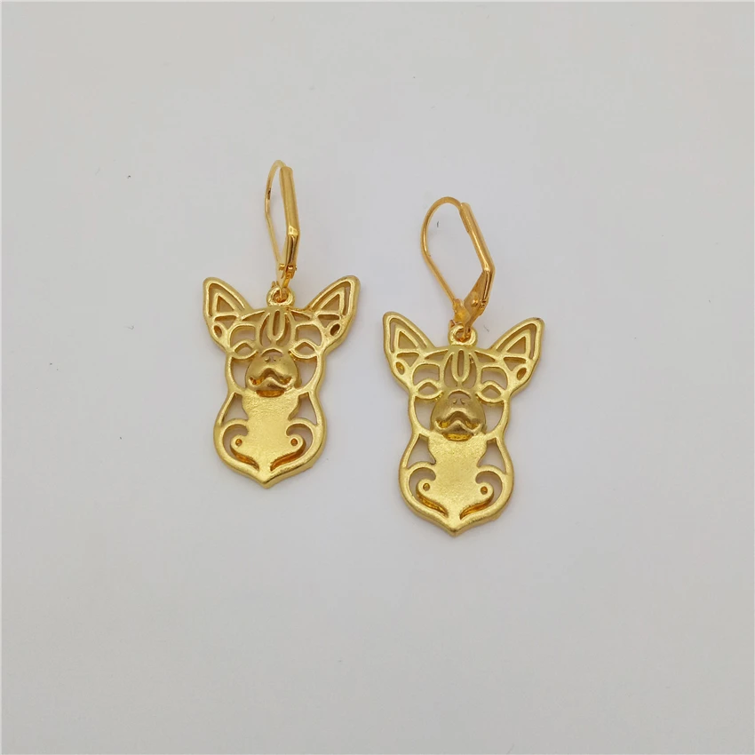 LPHZQH Модные полые хиппи милая собака крошечные Чихуахуа серьги для женщин девушек