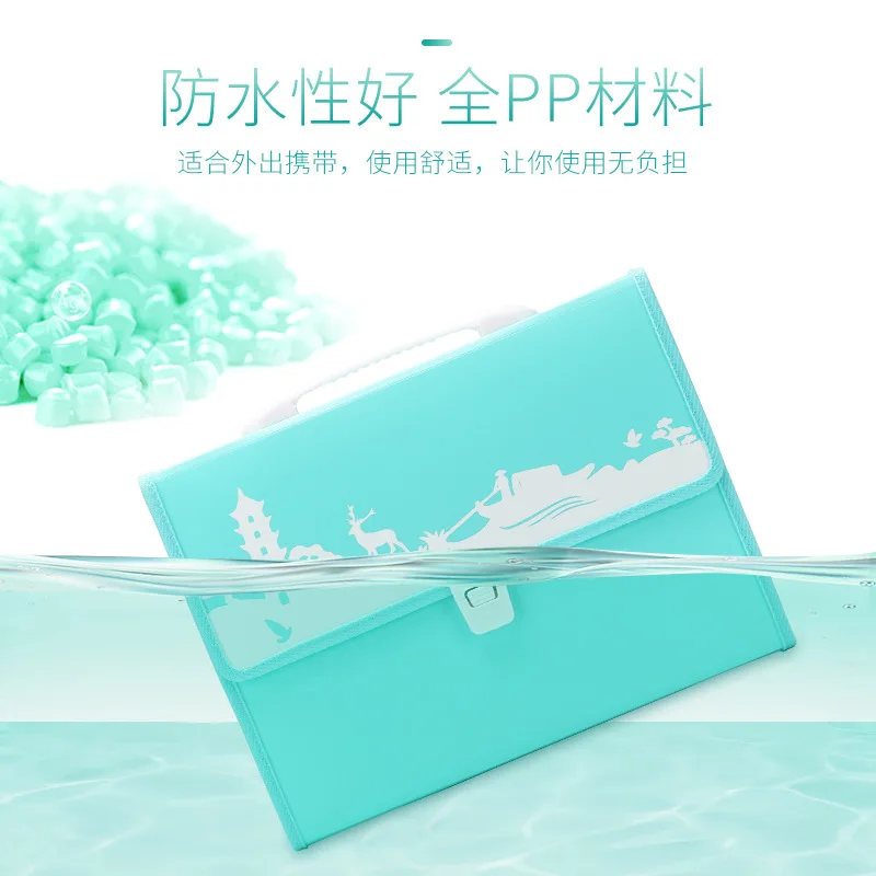 Студенческая бумажная Многоуровневая папка портативная полипропиленовая сумка