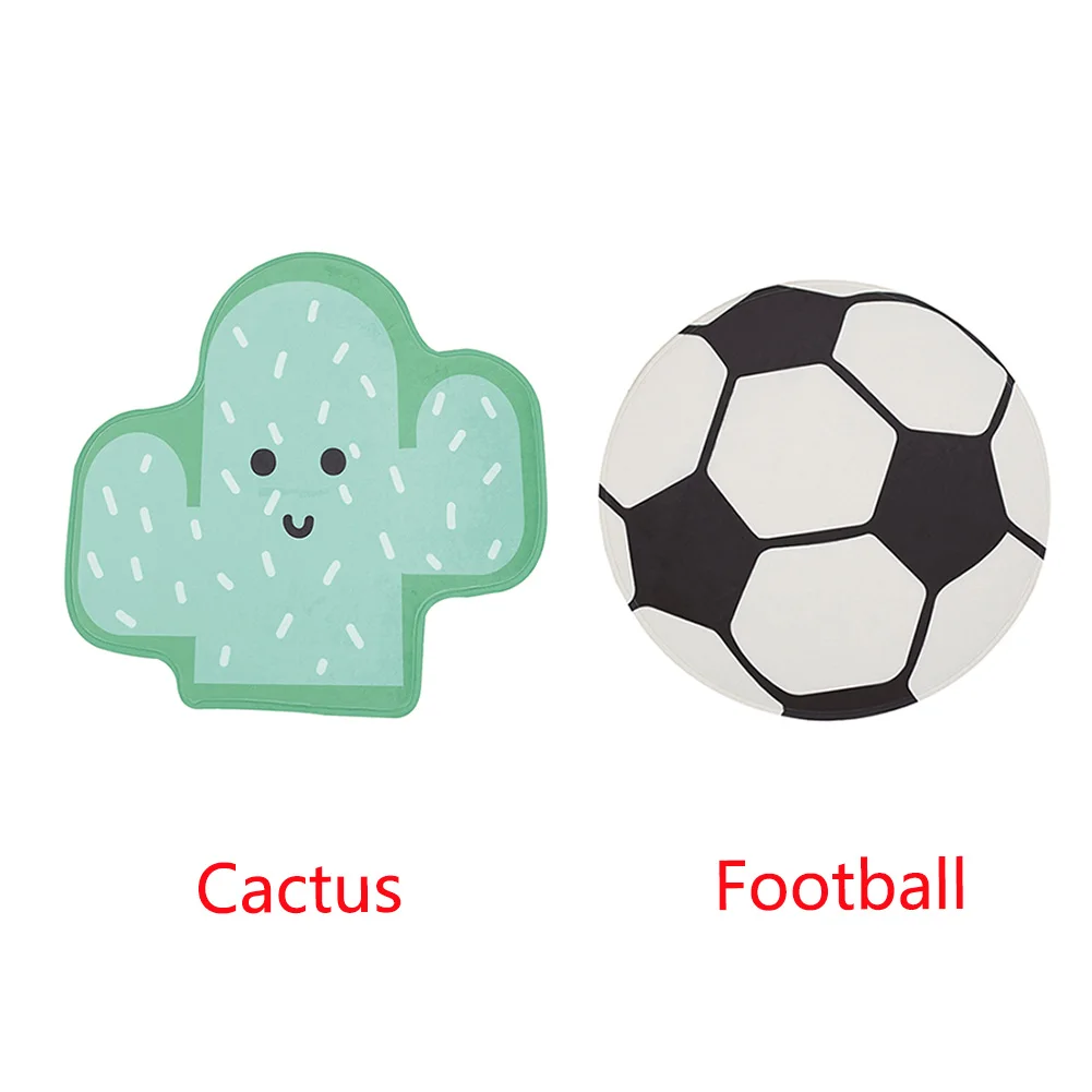 Спальня Противоскользящий коврик мягкий Футбол кактус моющийся простой
