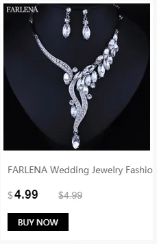 FARLENA покрытые серебром, изысканные лозы, корона, ожерелье, серьги, набор для невесты, Модный с кристаллами, со стразами, свадебные ювелирные наборы