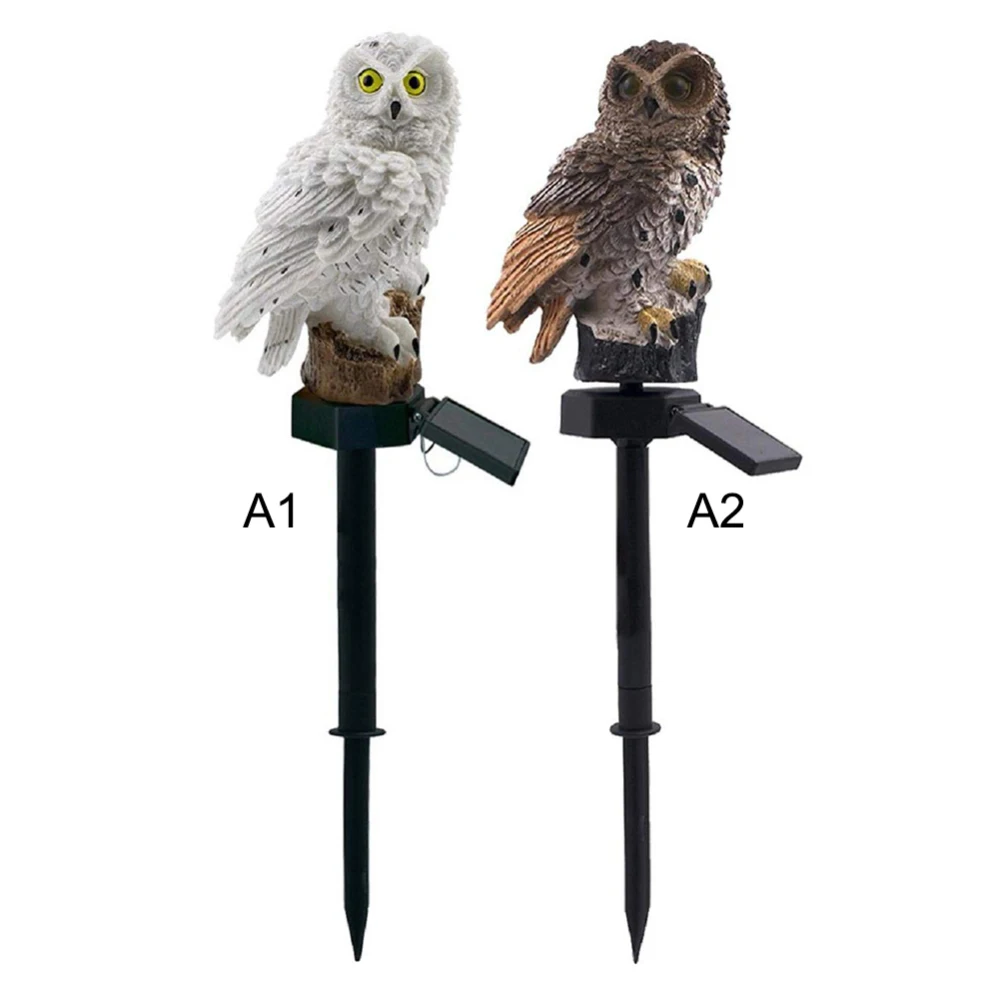 Светодиодные садовые фонари на солнечной батарее ночники в форме совы освещение