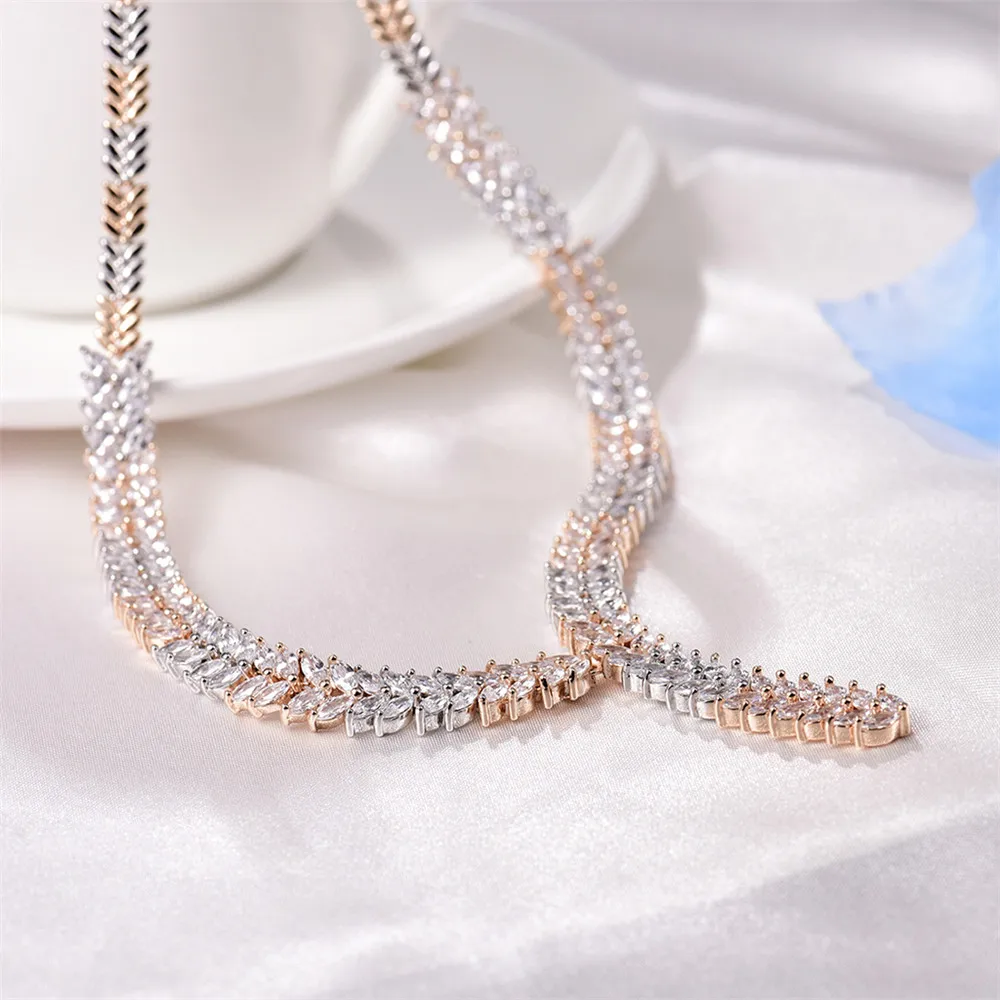 MOLIAM роскошные наборы свадебных ювелирных изделий форма пшеницы элегантный