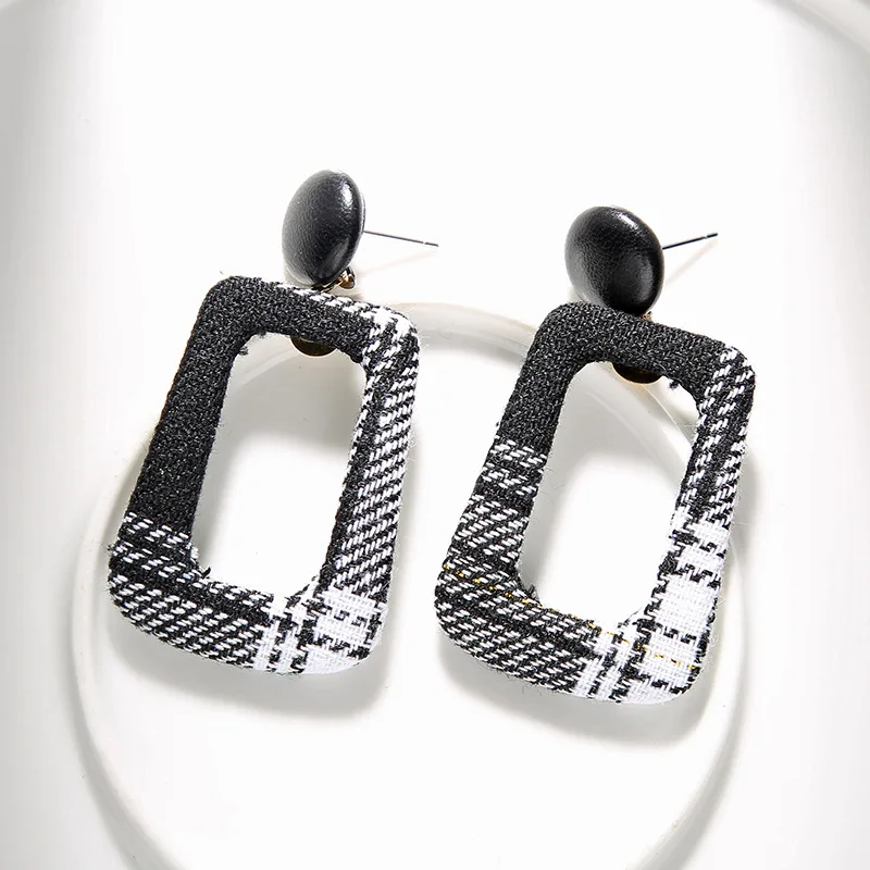 Новые 6 цветов осенние зимние ювелирные изделия винтажная клетчатая ткань