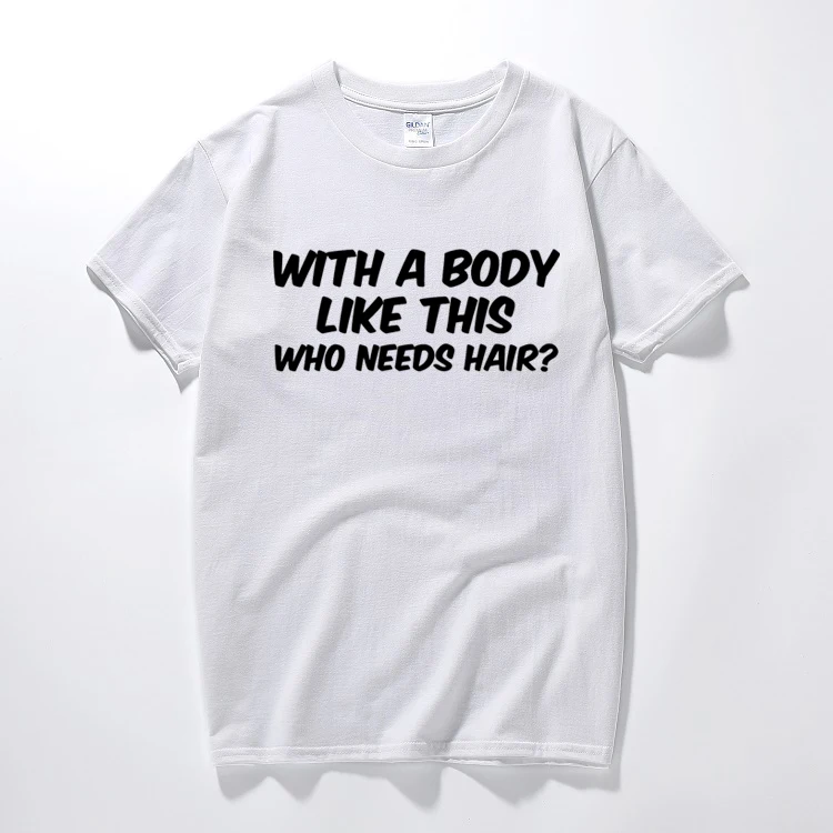 Корпус нравится эта забавная Футболка с принтом Мужская футболка лысый волосы