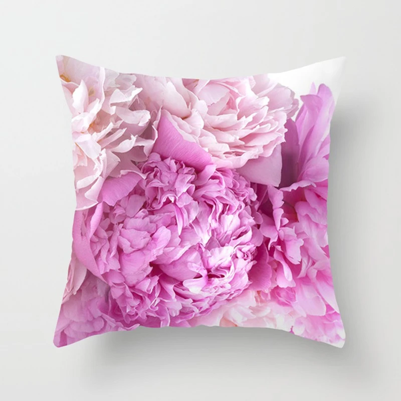 

Rose Flower Pattern Decorative Cushions Pillowcase Polyester Cushion Cover Throw Pillow Sofa Decoration Pillowcover 45x45cm