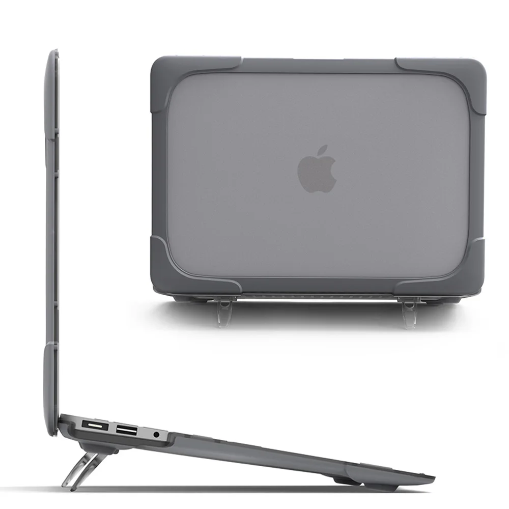 Новый ударопрочный жесткий чехол Складная подставка для macbook Air Pro Retina 11 12 13 15 Mac book
