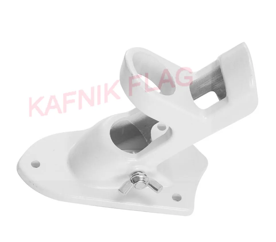 

KAFNIK,Houkiper Durable Aluminium Alloy Flag Pole Holder Mounting Wall Mount Flagpole Bracket White Multipurpose Bracket Flag