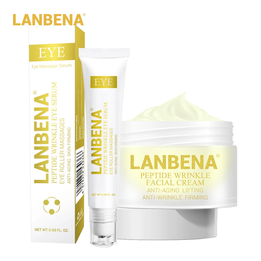 LANBENA пептид против морщин крем для лица + Сыворотка глаз дневной старения