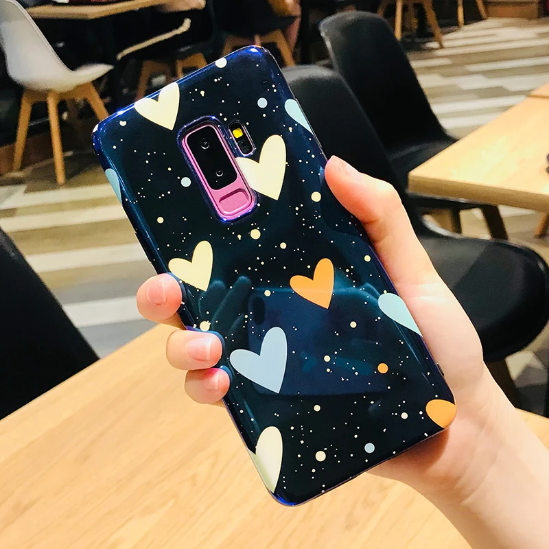 YHBBCASES милые звёзды Blu-Ray Чехлы для Samsung Galaxy S8 S9 S10 Plus мультфильм карамельного цвета