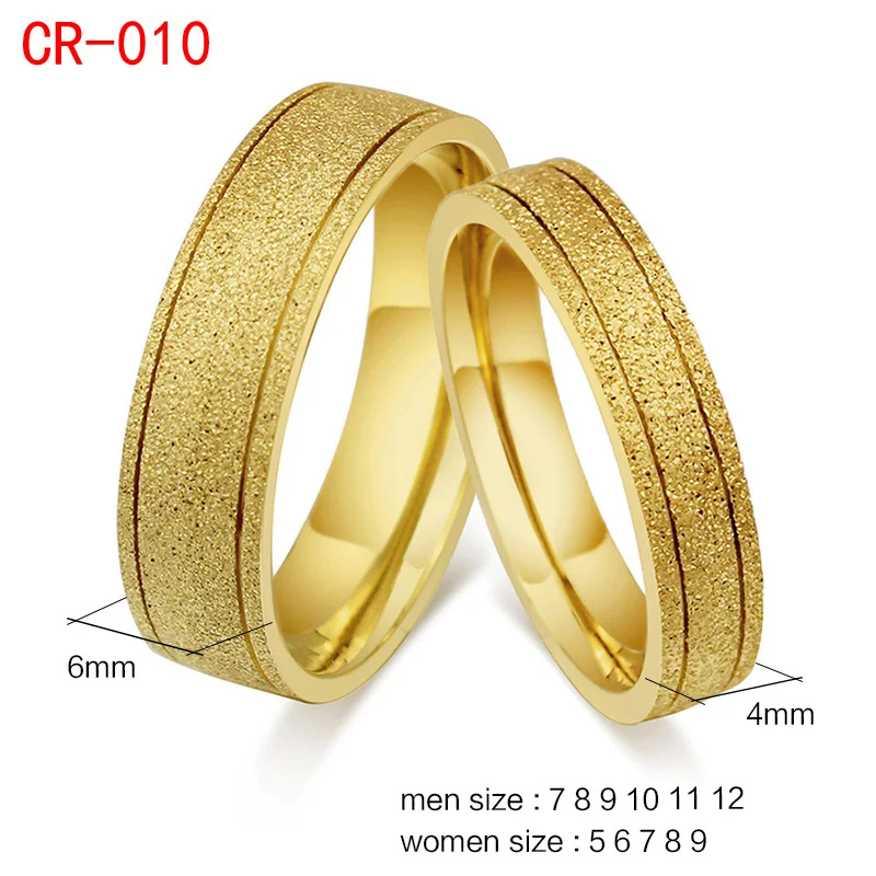 10 шт./лот оптовая продажа Обручальные кольца кольцо пару Нержавеющая сталь