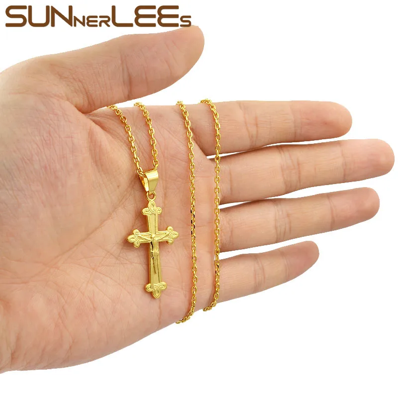 SUNNERLEES мужские и женские модные ювелирные изделия золото Рождество крест