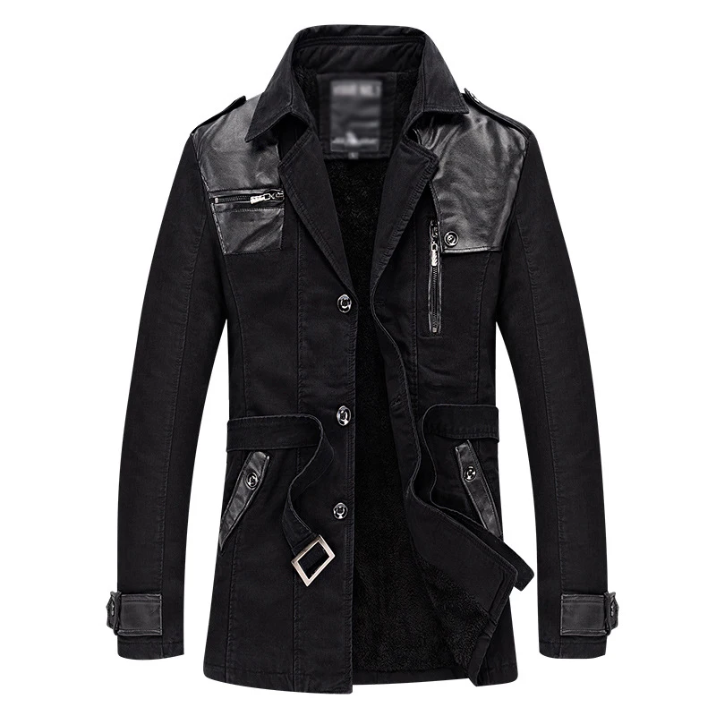 2018 Новое поступление модный Мужской плащ с длинными рукавами и отложным