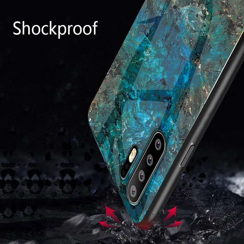 Роскошные Стекло чехол для huawei p30 Pro Чехол с уровнем твердости 9 H закаленное