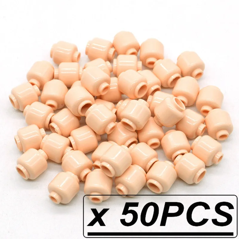 50pcs complexion 50 шт./лот, несколько цветов, цвет лица, коричневый, красный, тело, ноги для MOC, аксессуары, части, Строительные кирпичи, блоки, игрушки для детей - Цвет: 50pcs complexion