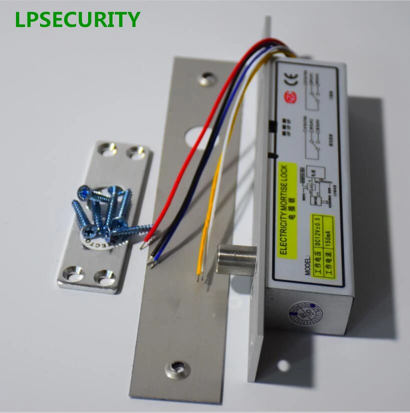 LPSECURITY Незащищенный 12В Deadbolt Электрический заглушка узкий дверной замок системы