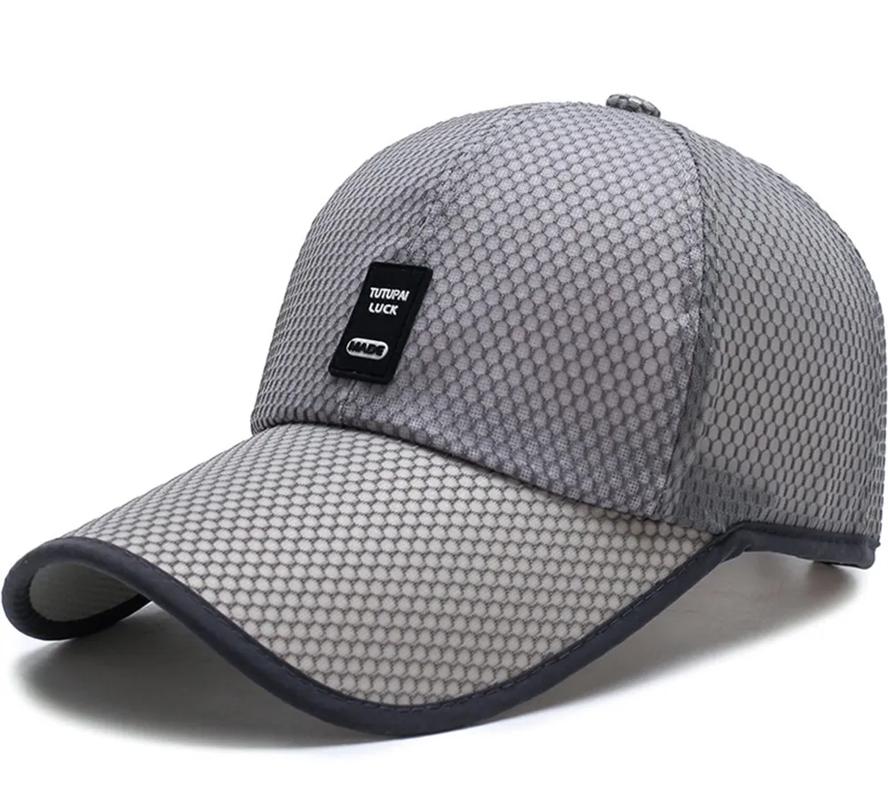 light gray Ограниченное время специальная полностью сетчатая Кепка летняя дышащая сетчатая бейсболка быстросохнущая Кепка для мужчин синий серый - Цвет: light gray