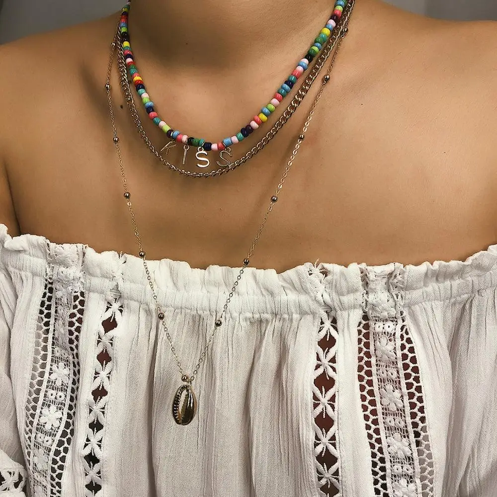 2019 натуральная ракушка колье ожерелье Бархатный чокер оболочки бусины в виде