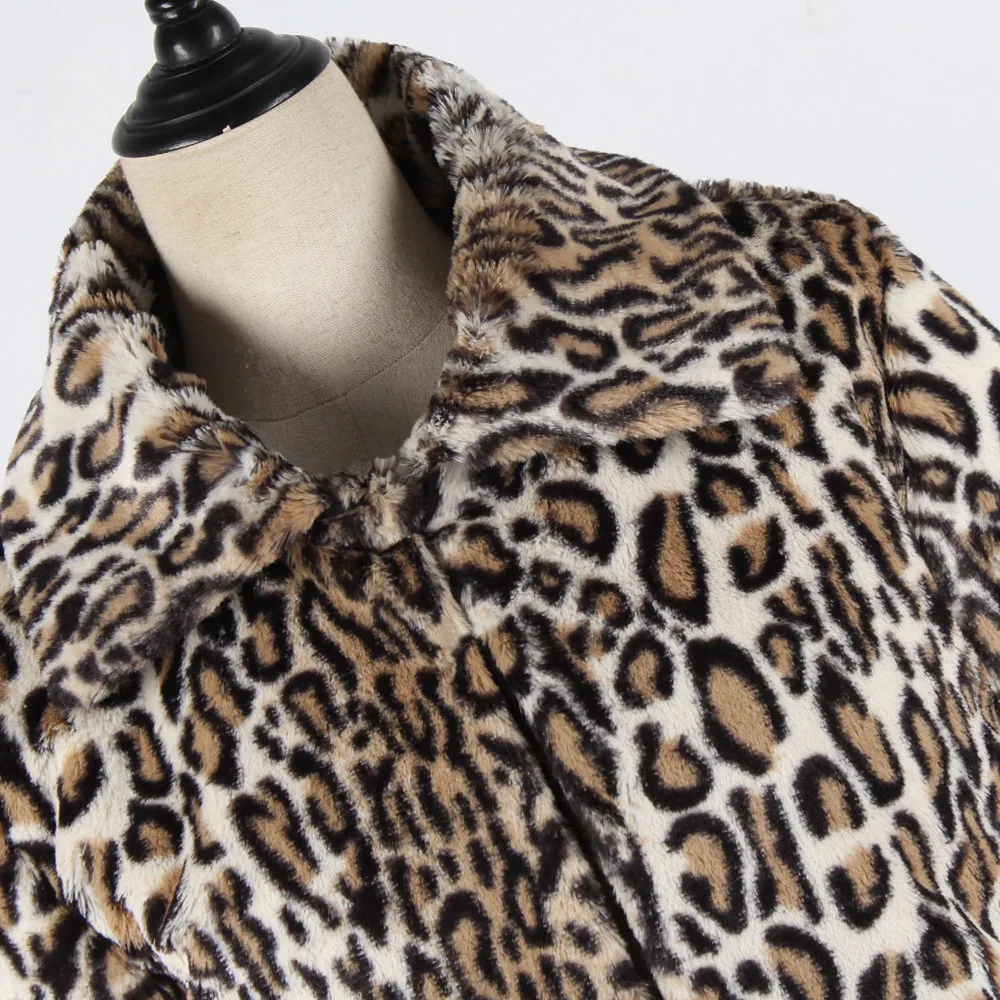 

New Autumn Winter Jacket Women Nice Casual Leopard Jackets Female Coats Lapel Open Stitch Outerwear Chaqueta Mujer