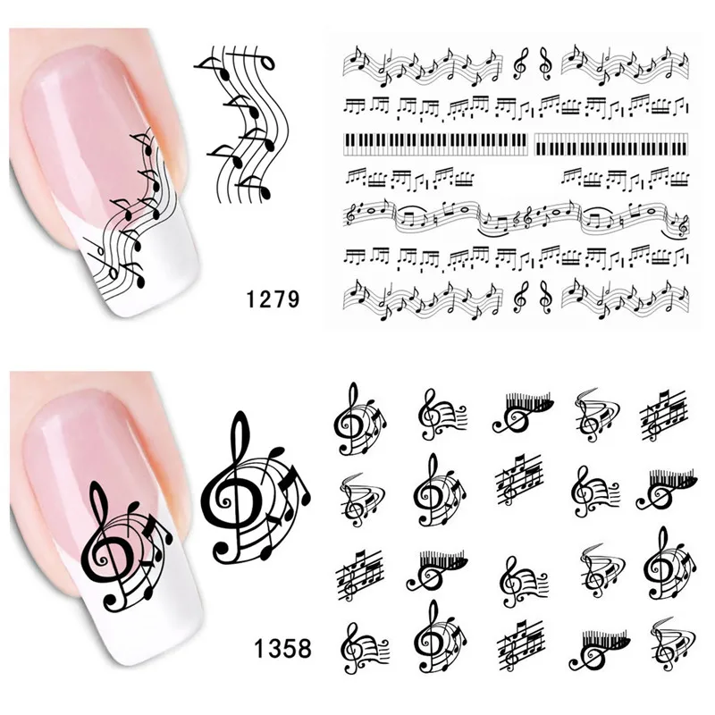 2 шт Цветочные наклейки для ногтей Дизайн Водная передача цветок животное DIY