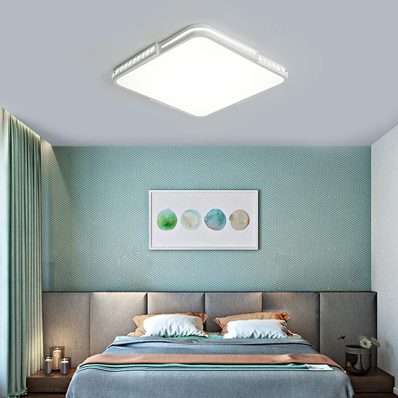 

Ultra-thin LED Ceiling Lights minimalism surface mounted crystal embellishment modern Ceiling Lamps lamparas de techo