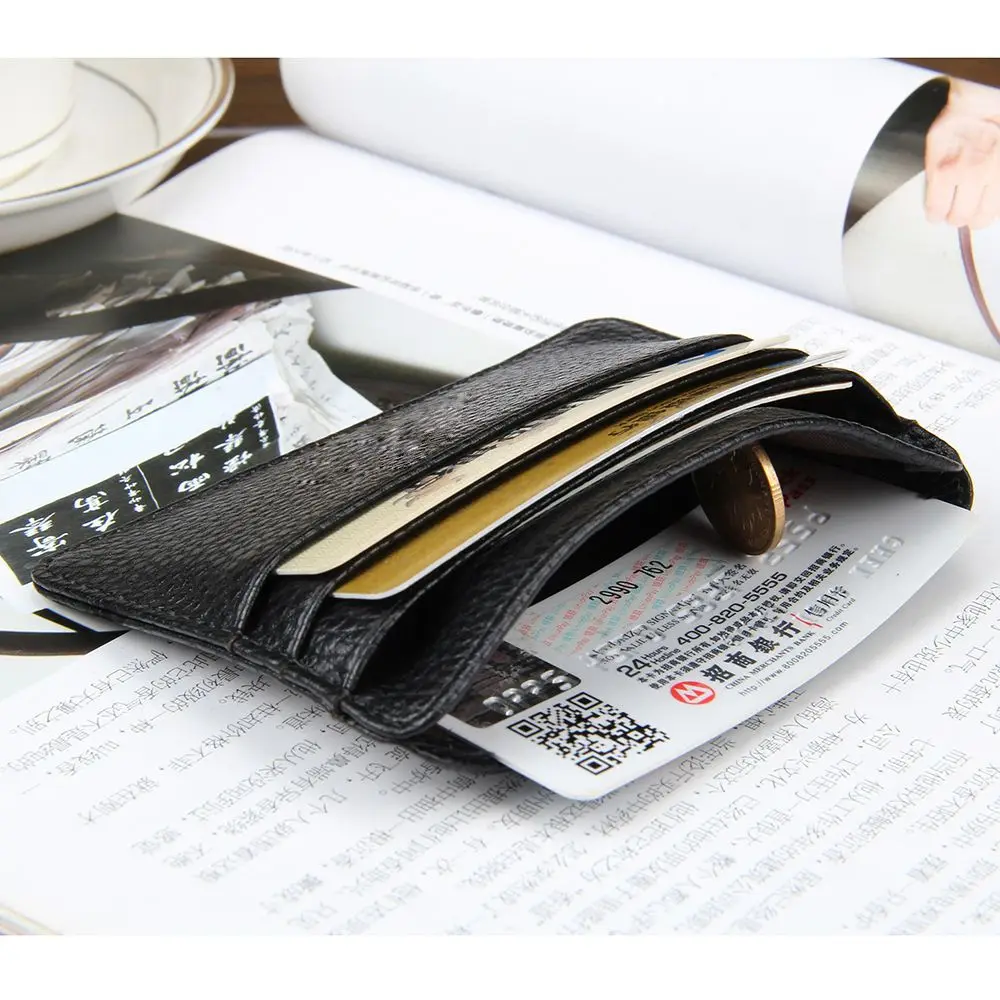 

1pc Mens PU Leather Wallet Front Pocket Blocking Slim Mini Card Holder Purse Credit Card Holder Men Wallet Thin Small free ship
