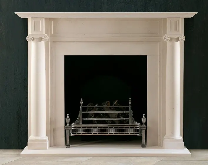 Каменная каминная полка мраморный объемный простой английский стиль с римскими