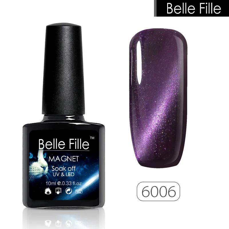 Belle Fille УФ-гель для ногтей Золото приносить блеск кошачий глаз гель лак с