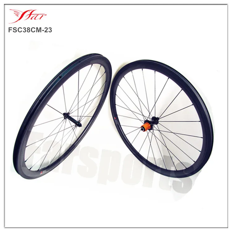 

Professional 100% hand-built carbon wheels , Farsports 38mm deep road bike wheels clincher , ED hubs 20H 24H & Sapim aero spokes