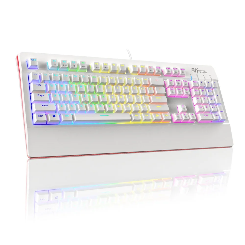 РК Pro104 RGB Gaming Keyboard anti ореолы подсветкой механическая клавиатура для Gamer компьютер